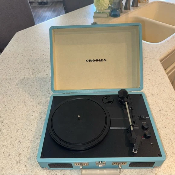 Vintage Style Blue Suitcase